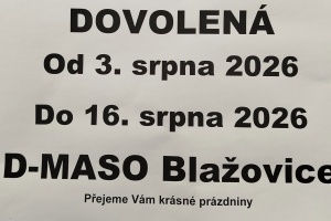 D-maso Blažovice - dovolená