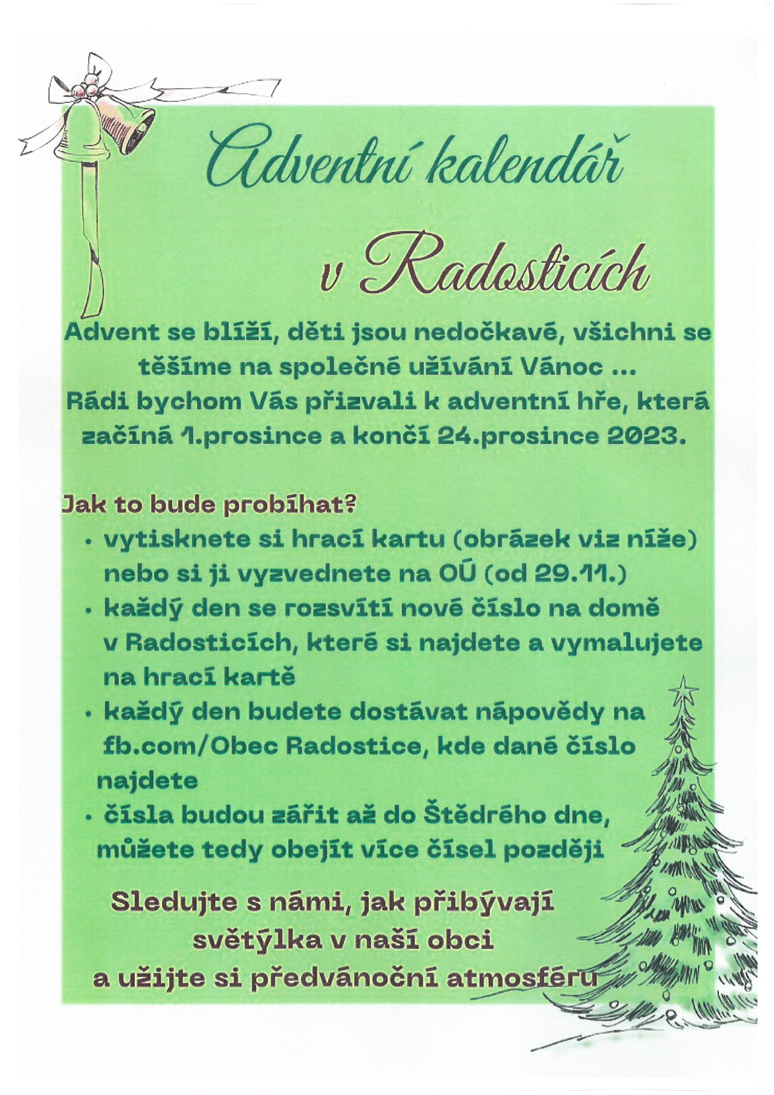 Adventní kalendář v Radosticích