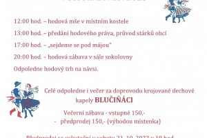 Tradiční mladé hody, 28. 10. 2023