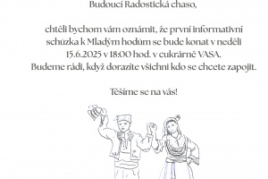 Mladé hody - informativní schůzka, 15. 6.2025 v 18 hod.