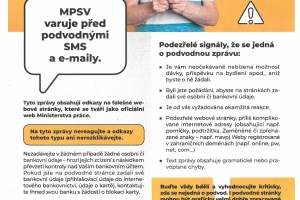 MPSV varuje před podvodnými SMS a e-maily