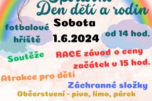 Sportovní Den dětí a rodin, 1. 6. 2024 od 14 hod. na Sirotku