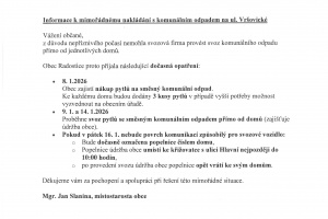 Informace k mimořádnému nakládání s komunálním odpadem na ul. Vršovické